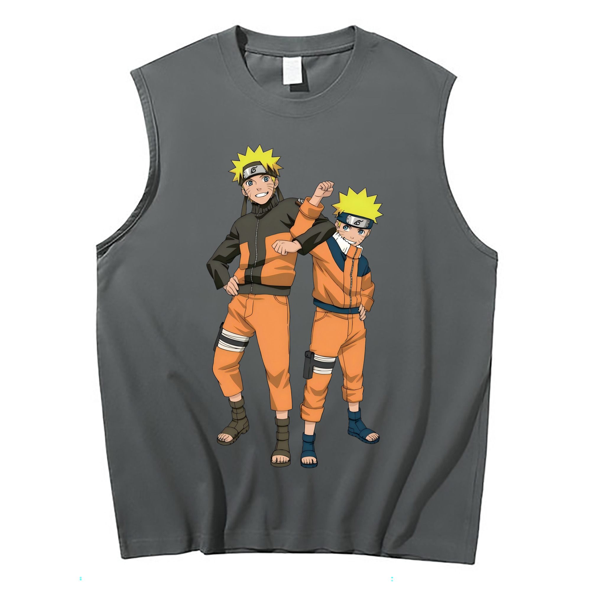 （画像用） NARUTO -ナルト- うずまき ナルト Uzumaki Naruto コットン100％タンクトップ（フロントプリント）
